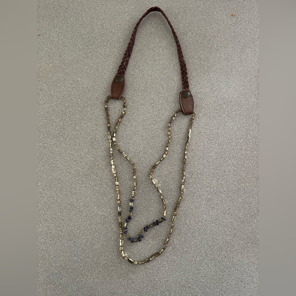 Noonday necklace with leather extender!